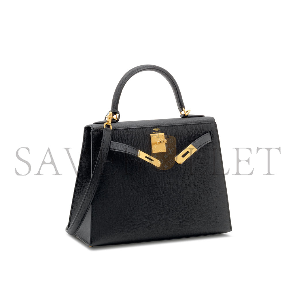 HERMÈS MASTER A BLACK EPSOM LEATHER KELLY 28 WITH GOLD HARDWARE (28*22*10cm) 